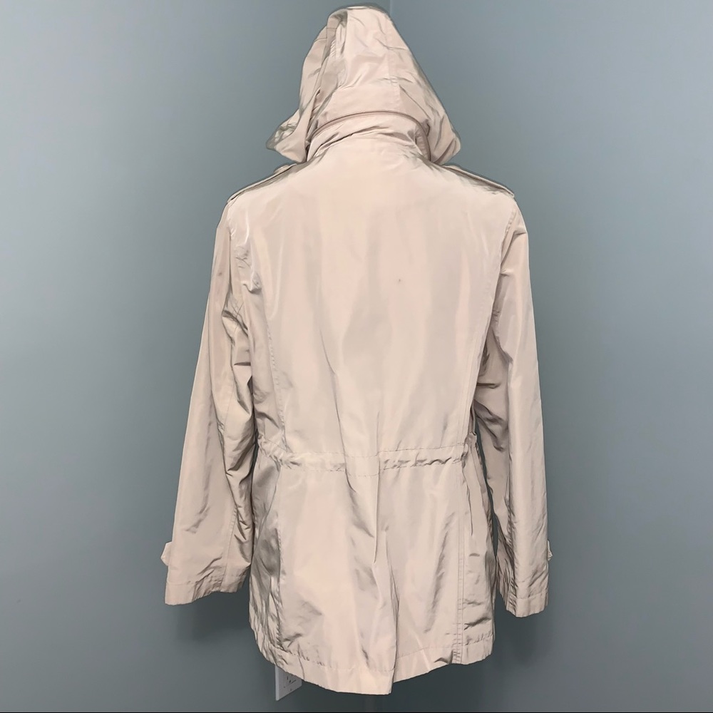 LONDON FOG lightweight spring tan hooded Jacket women’s size Medium - Picture 7 of 14